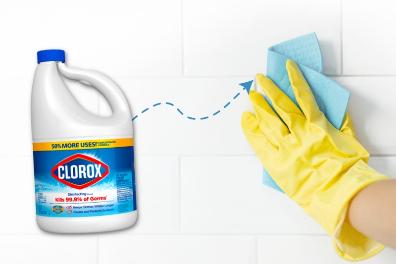 using chlorine bleach for white grout