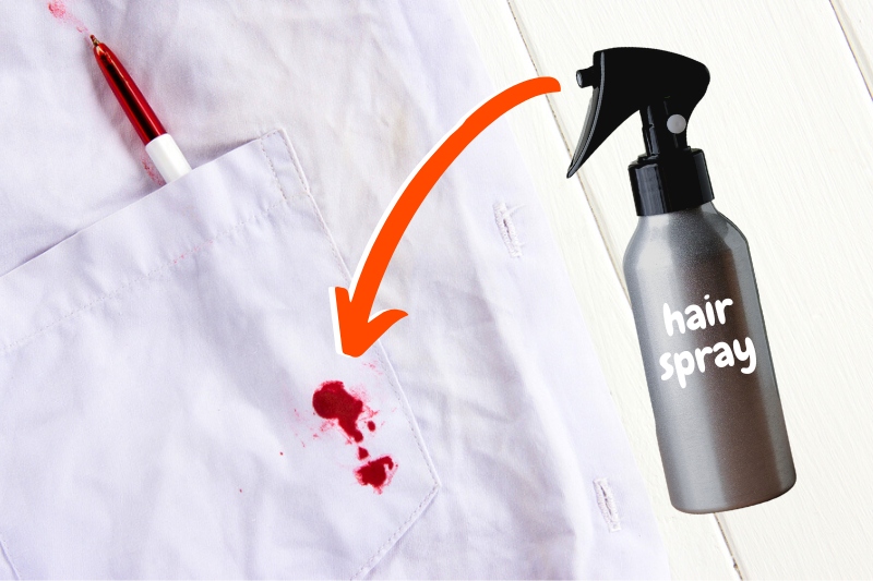 Remove Ink from Clothes Using hairspray