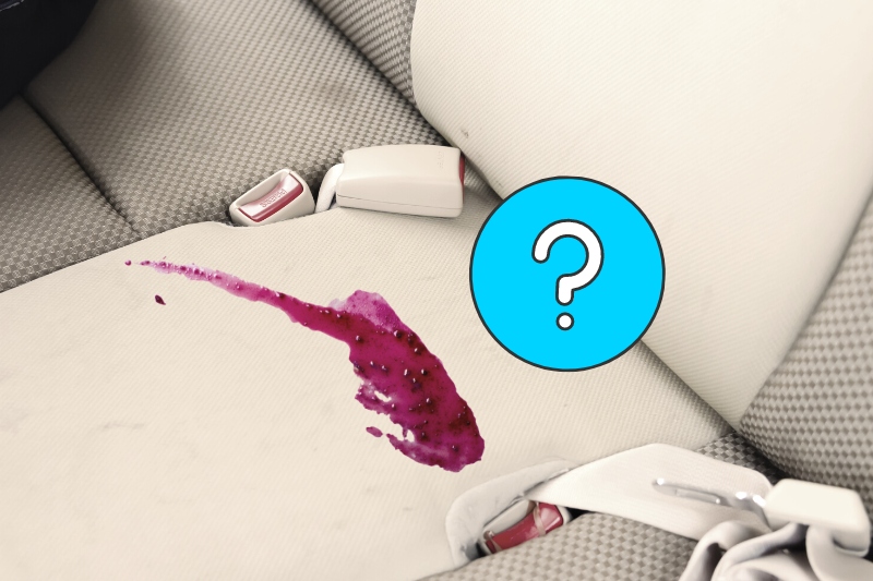 blueberry stain on car seat
