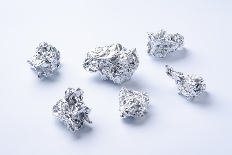 crumpled aluminium foil