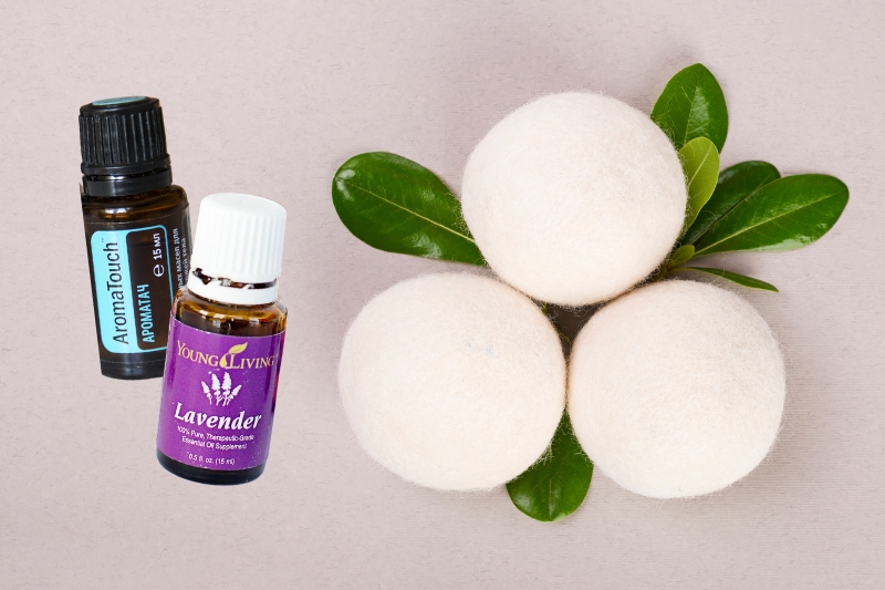essential oils and wool dryer balls
