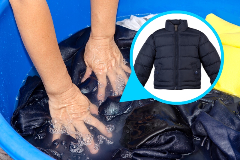 hand-wash a puffer jacket