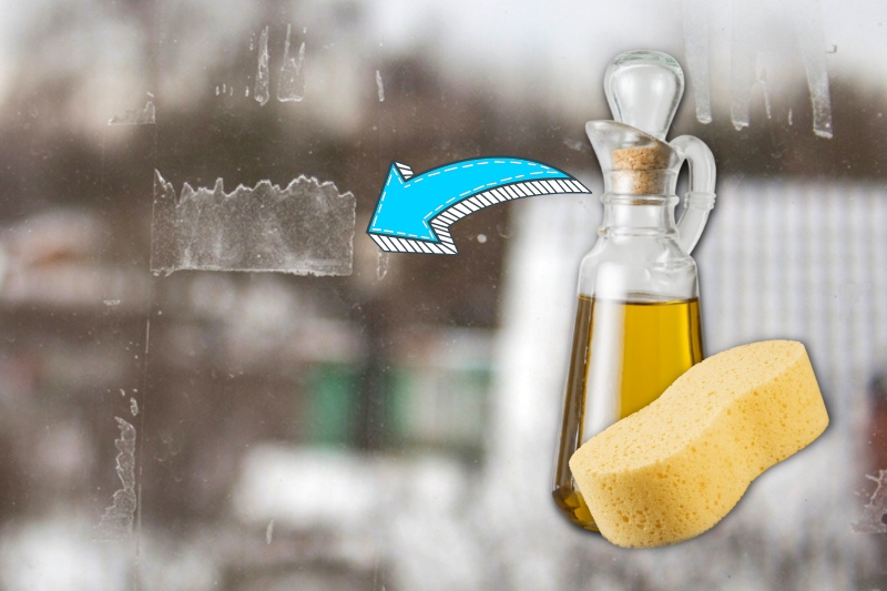 remove tape residue with olive oil