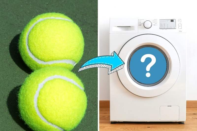 tennis balls in washing machine