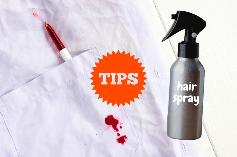 tips in removing ink with hairspray