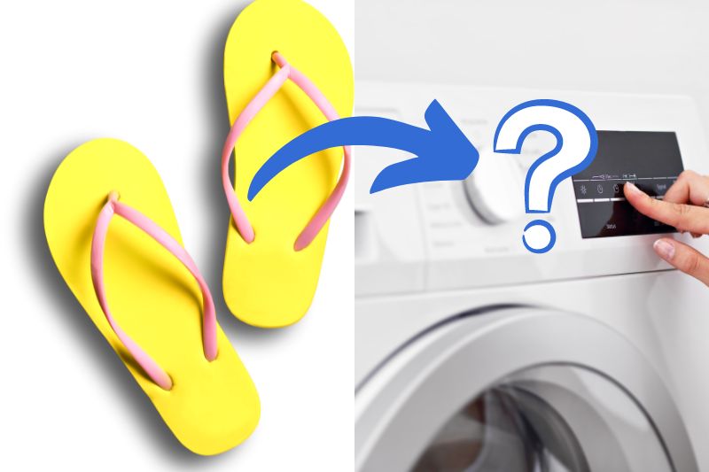 Flip flops in washing machine