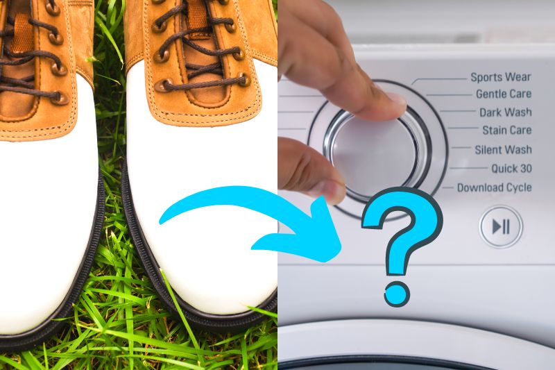 Golf shoes in washing machine