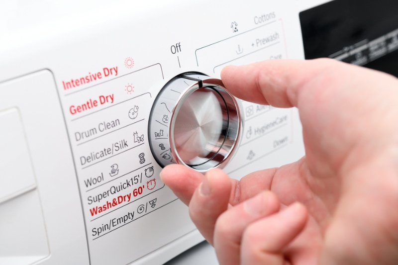 a modern washing machine dial