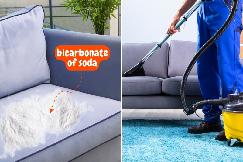 baking soda and vacuum sofa