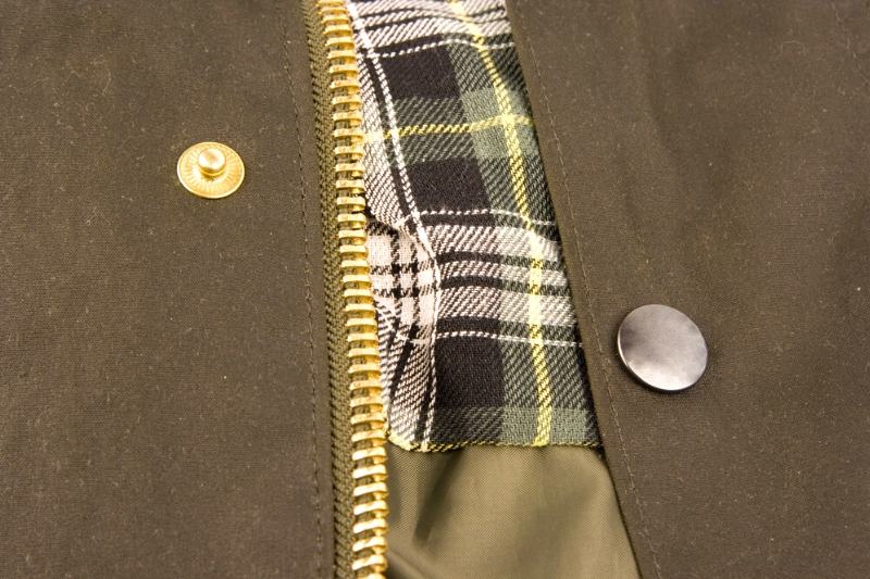 close-up of a Barbour jacket