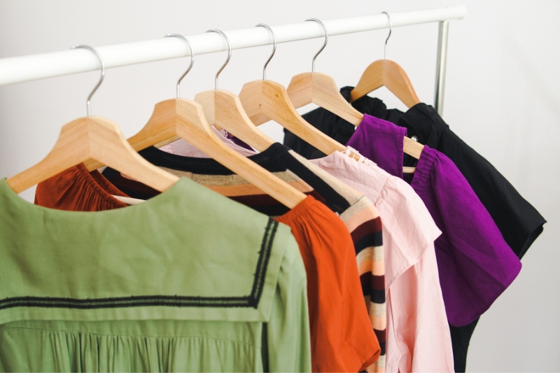 clothes in hanger