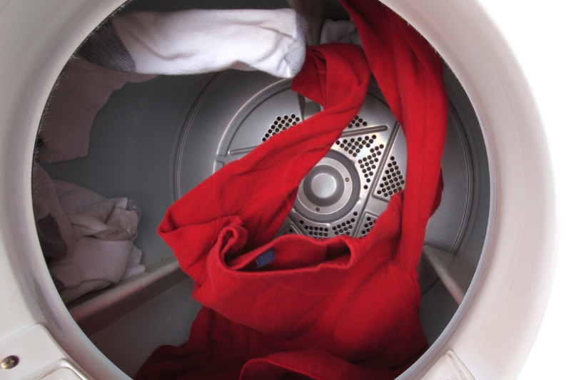 clothes in tumble dryer