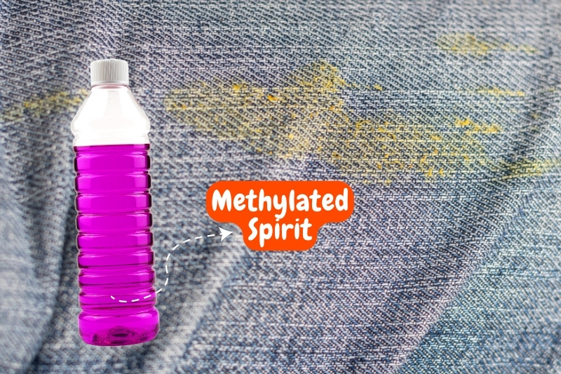 remove turmeric stain with Methylated Spirit