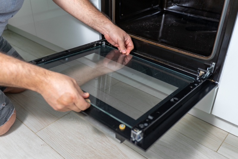 removing oven glass panel