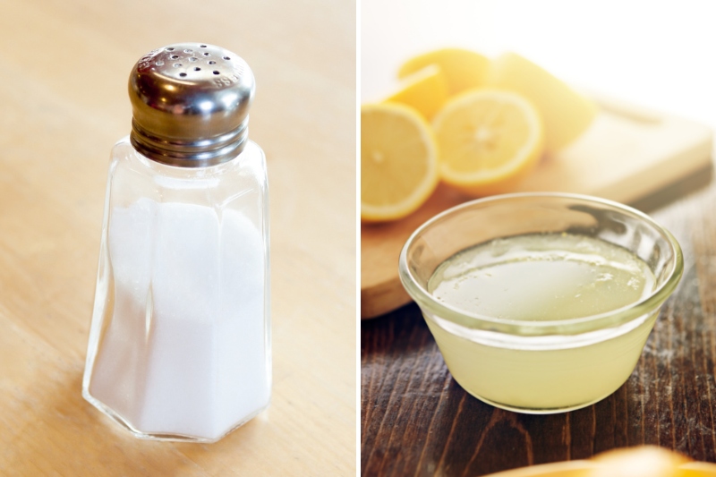 salt and lemon juice