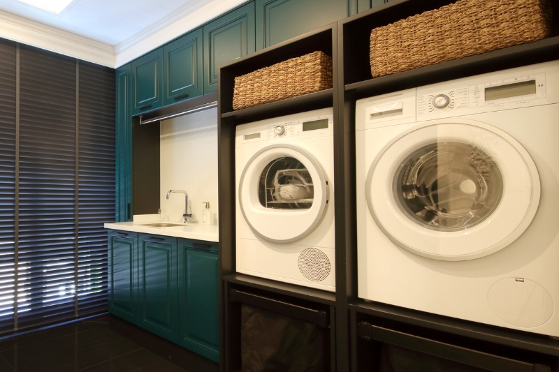 washing machine in utility room