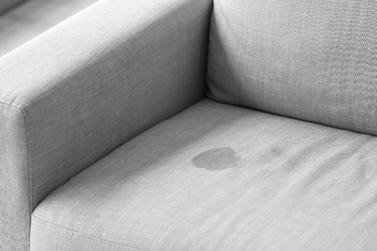 water stain on leather sofa