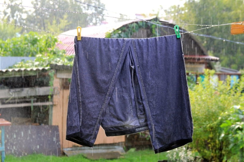 wet jeans during rain
