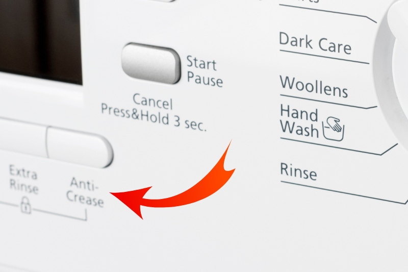 Anti-Crease Feature on a Washing Machine