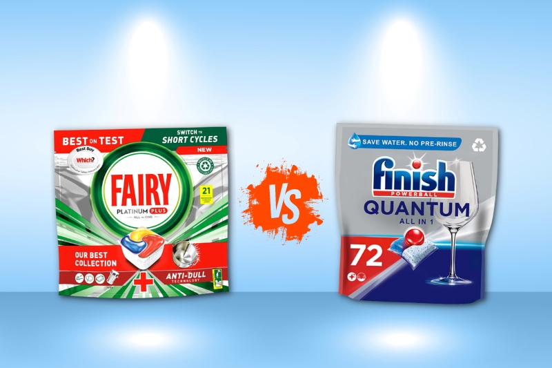 Finish vs. Fairy Dishwasher Tablets