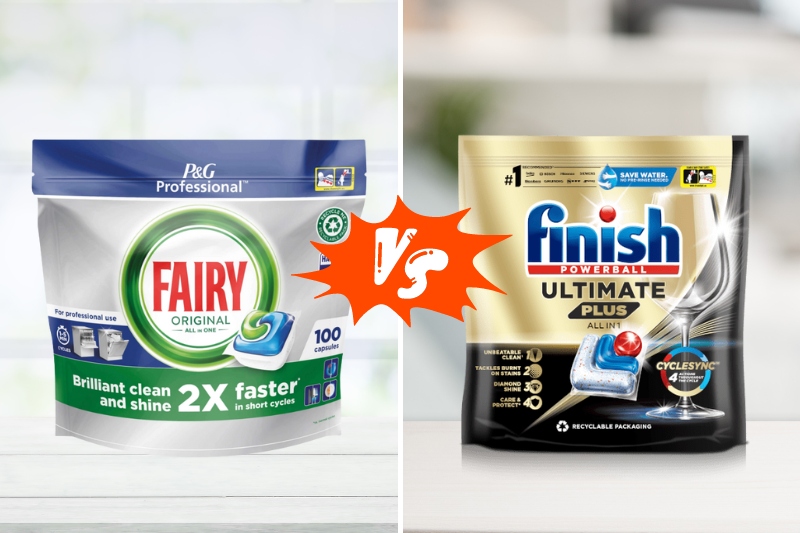 Finish vs. Fairy Dishwasher Tablets