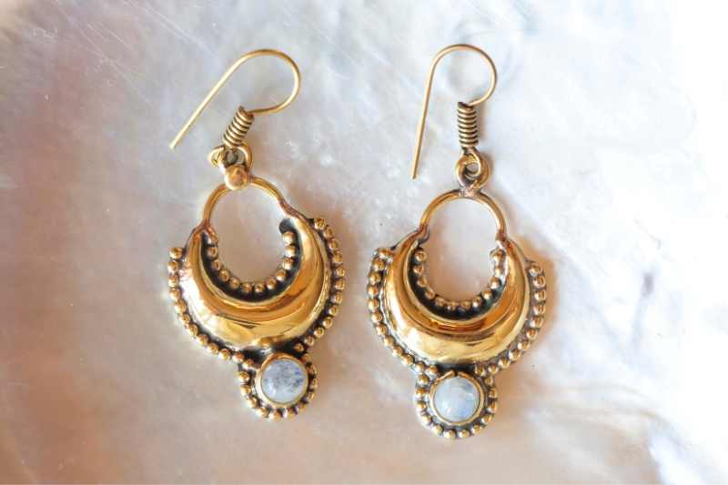 brass earrings