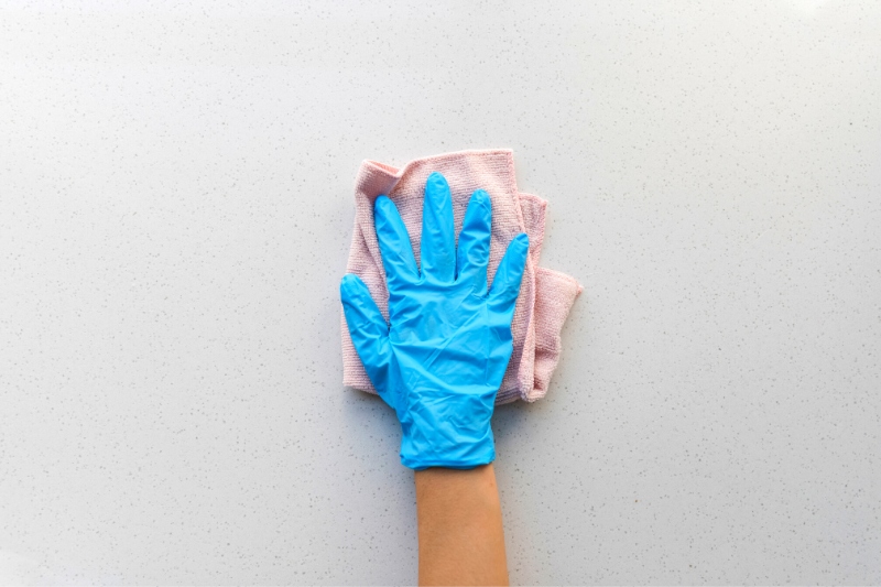 cleaning marble countertop