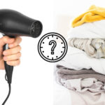 dry clothes with hair dryer