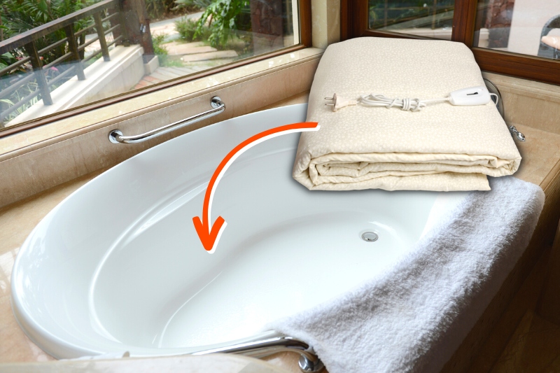 hand wash electric blanket in bath tub