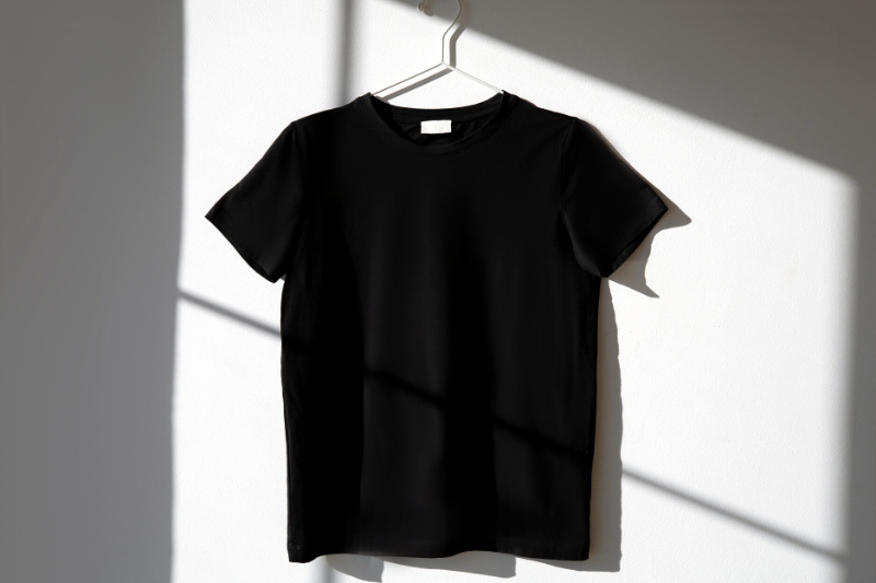 hanged black shirt