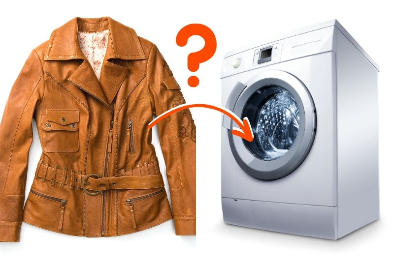 leather jacket in the washing machine