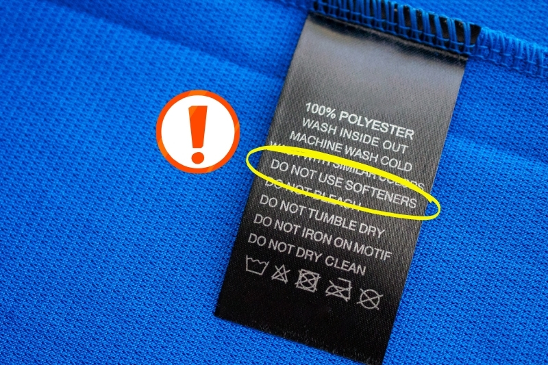 no fabric softeners care label