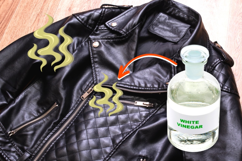 remove smells from leather jacket with white vinegar