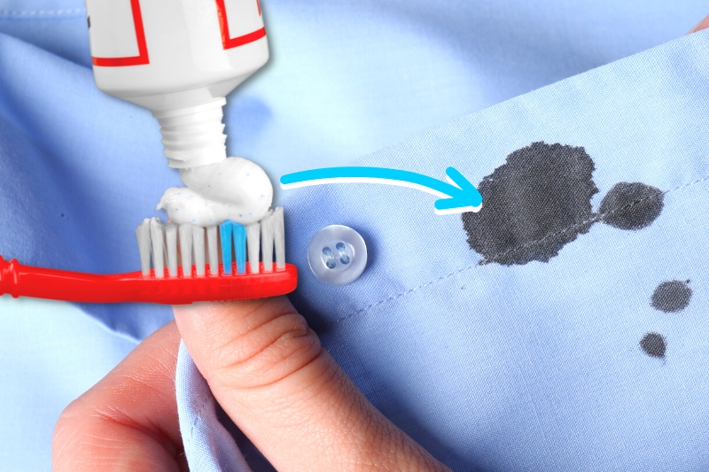 toothpaste for stain removal