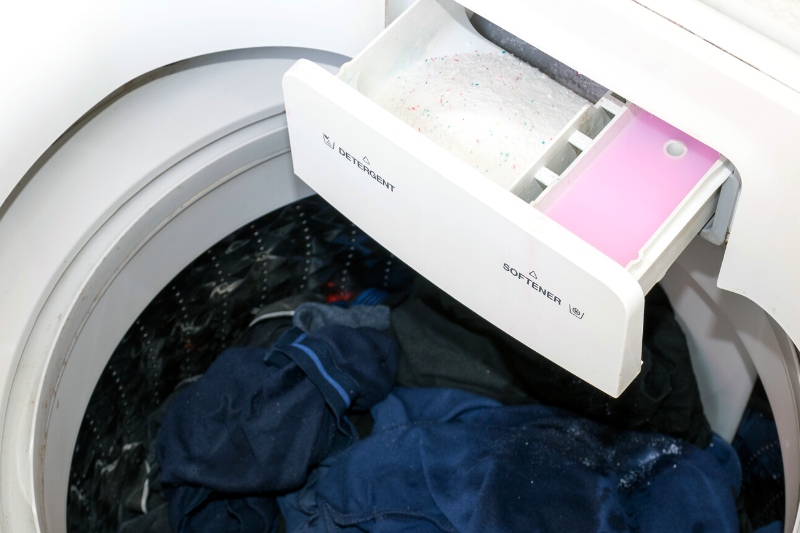 top-loading washing machine detergent drawer