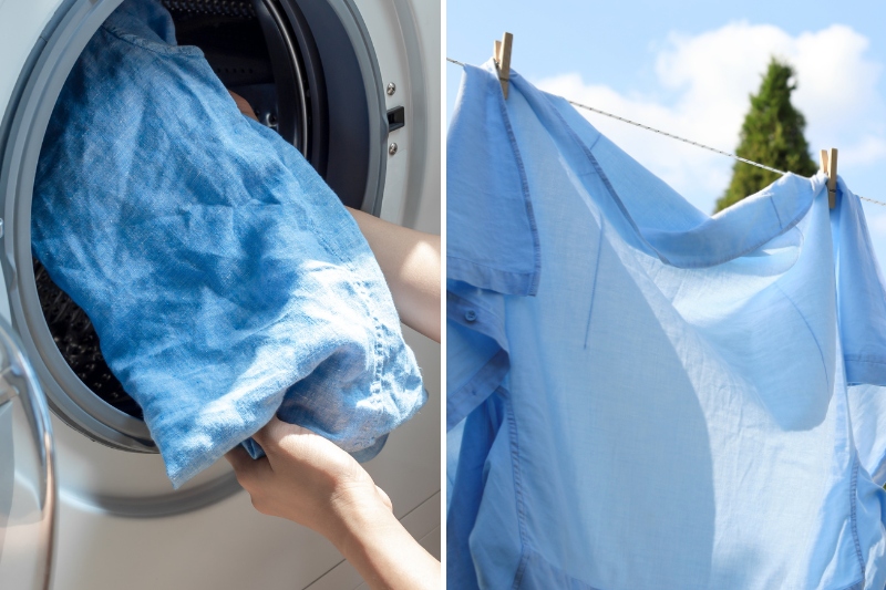 washing and drying clothes