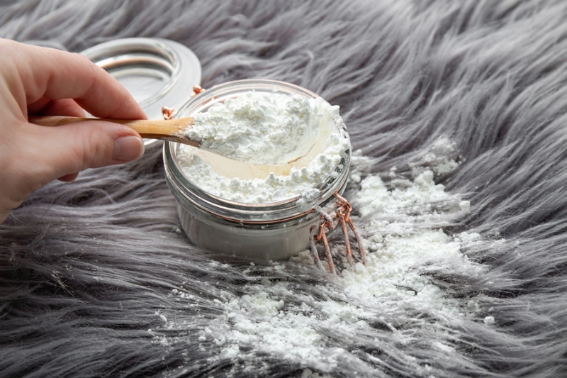 white powder on carpet