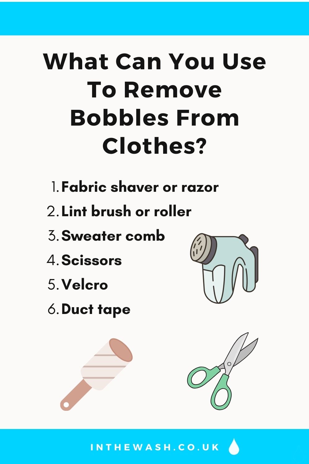 What can you use to remove bobbles from clothes?