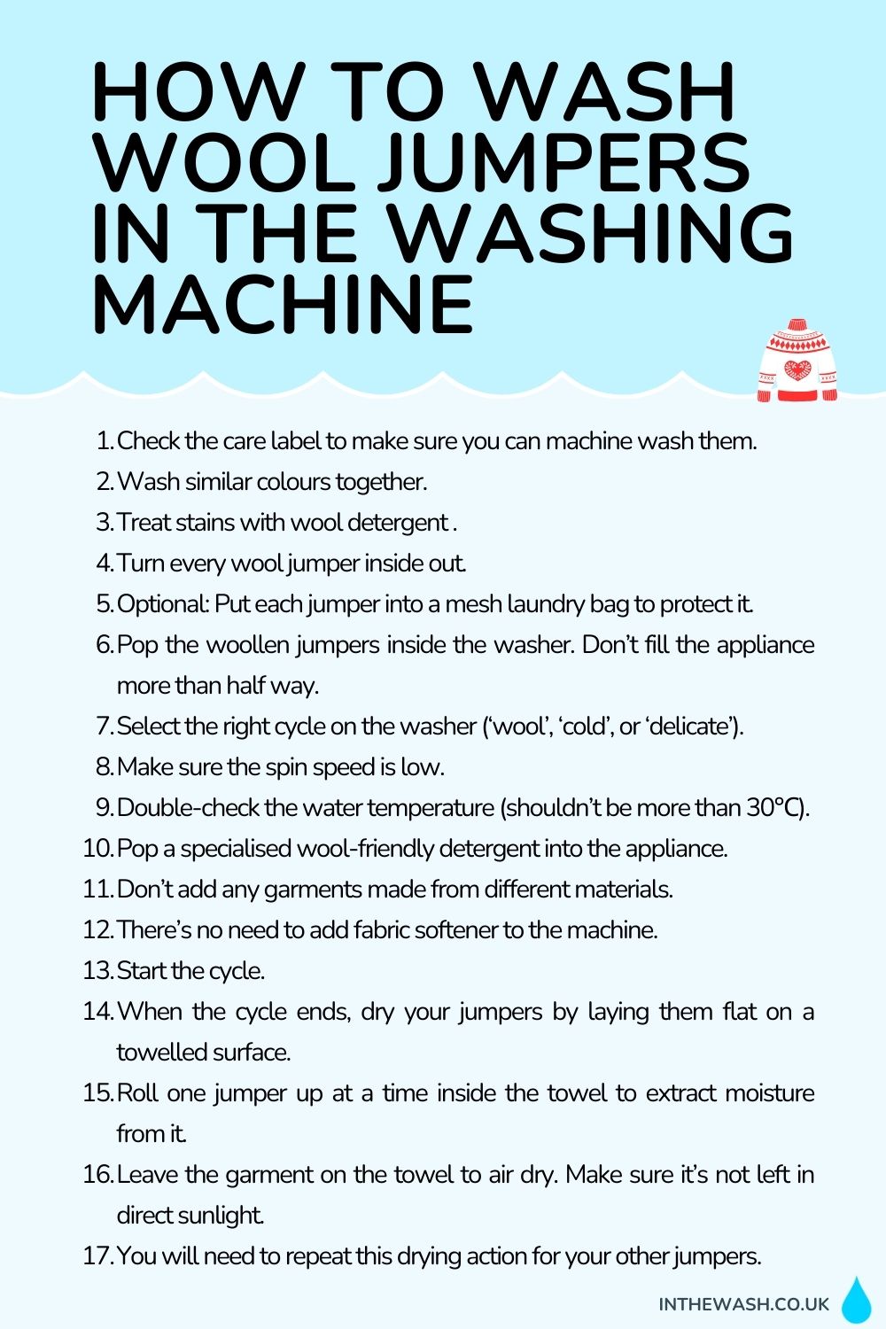 How to wash wool jumpers in the washing machine