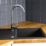 black granite sink