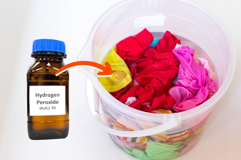 brighten coloured clothes with hydrogen peroxide