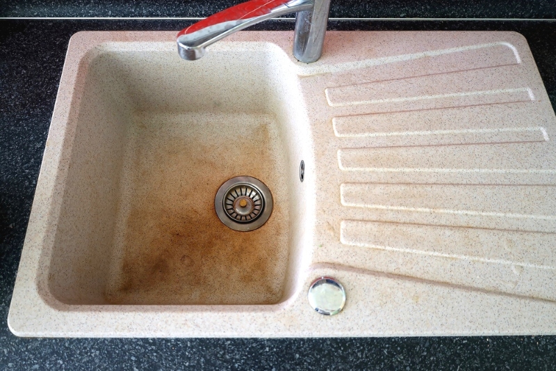brown stains in granite sink