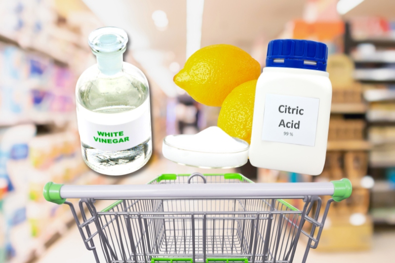 buying vinegar and citric acid