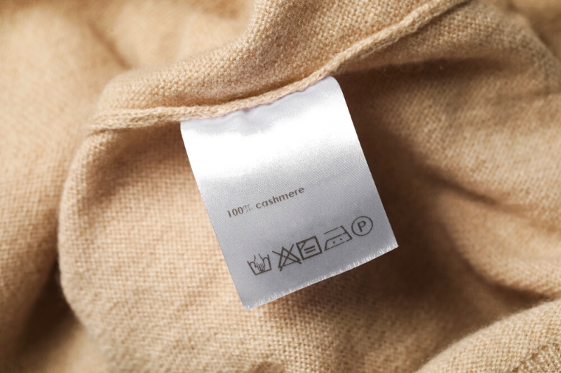 cashmere sweater care label