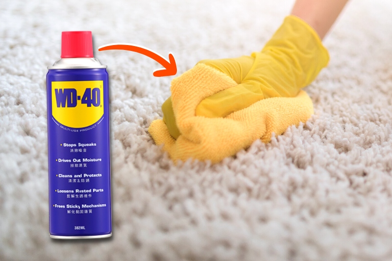 clean carpet with wd-40