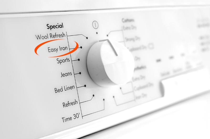 easy iron setting on tumble dryer