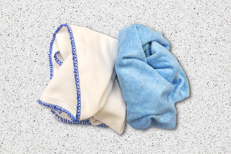 microfibre cloths and soft cloths for quartz countertop