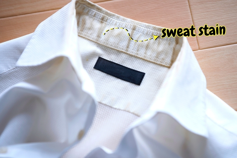polo with sweat stains