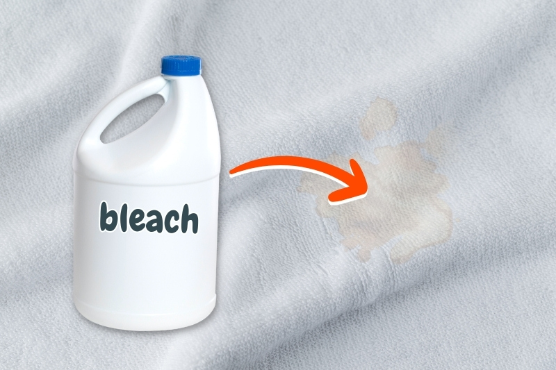 remove white towel stains with bleach