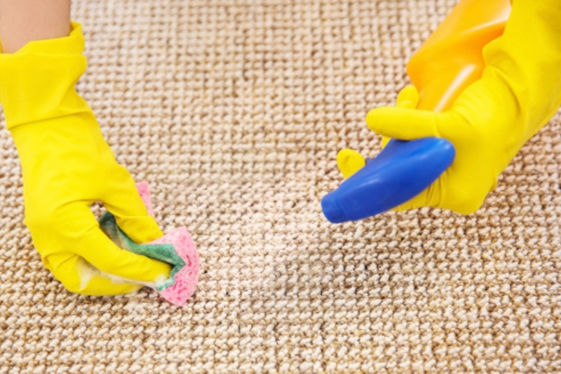 spray products on carpet